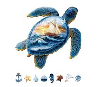 KAAYEE Puzzles en Bois Voyageur des Vagues, 162pcs Wooden Puzzle Adulte, Puzzle Forme Animaux, avec Boîte-Cadeau en Bois
