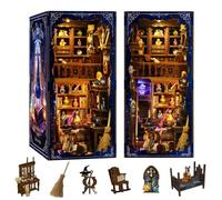 KaayeeWood DIY Book Nook Kit,Puzzle 3D Miniatures en Bois avec Éclairage LED, Booknook Miniature House pour Adultes et Adolescents, Cadeaux Uniques, Décoration D'étude(Atelier d'élixirs)