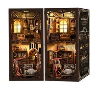 KaayeeWood DIY Book Nook Kit,Puzzle 3D Miniatures en Bois avec Éclairage LED, Booknook Miniature House pour Adultes et Adolescents, Cadeaux Uniques, Décoration D'étude(Atelier Automobile Artisanal)