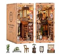 KaayeeWood DIY Book Nook Kit,Puzzle 3D Miniatures en Bois avec Éclairage LED, Booknook Miniature House pour Adultes et Adolescents, Cadeaux Uniques, Décoration D'étude(Allée des Chats)