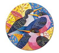 KaayeeWood Puzzle 1000 Pieces Adulte, Classique Circulaire Puzzles pour Adultes-Thème Le Chant des Oiseaux en Fleurs- Puzzle Coloré Jeu de Famille, Idées Déco et Cadeaux(67.5 x 67.5 cm)