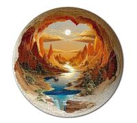 KaayeeWood Puzzle 1000 Pieces Adulte, Classique Circulaire Puzzles pour Adultes-Thème Le Creux Ensoleillé- Puzzle Coloré Jeu de Famille, Idées Déco et Cadeaux(67.5 x 67.5 cm)