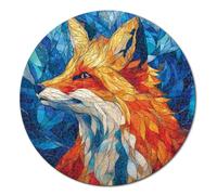 Kaayeewood Puzzle de 1000 pièces pour adultes - Renard rond difficile - Cadeaux pour soirée de jeu, décoration d'intérieur, puzzles animaux à partir de 14 ans et plus