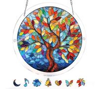 KaayeeWood Puzzle en Attrape-Soleil, Puzzle en Acrylique Coloré - l'arbre de Verre Rayonnant Suncatcher pour Le Jardin ou Le Balcon, Décor pour Femmes, Hommes, épouses et Mères (L-8.9 * 8.9 in)