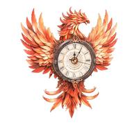 KaayeeWood Puzzle en Bois 3D Horloge Feu Phoenix，Kit de Modèle Maquette Adulte en Bois a Construire Idées Cadeaux pour fêtes ou Anniversaires，Décoration pour la Maison