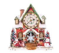 KaayeeWood Puzzle en Bois 3D Horloge Maison de Noël，Kit de Modèle Maquette Adulte en Bois a Construire Idées Cadeaux pour fêtes ou Anniversaires，Décoration pour la Maison