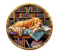 KaayeeWood Puzzle en Bois pour Adultes-200 Pièces Le Golden Retriever du Livre Unique en Forme DePuzzle en Bois,Cadeaux D’Anniversaire pour Les Vacances,Décoration Intérieure