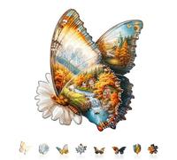 KaayeeWood Puzzle en Bois pour Adultes-220 Pièces Ailes d' Automne Unique en Forme De Puzzle en Bois,Cadeaux D’Anniversaire pour Les Vacances,Décoration Intérieure