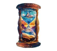 KaayeeWood Puzzle en Bois pour Adultes-220 Pièces Sablier Unique en Forme De Puzzle en Bois,Cadeaux D’Anniversaire pour Les Vacances,Décoration Intérieure