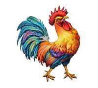 KaayeeWood Puzzle en Bois pour Adultes-235 Pièces Poulet Gaulois Unique en Forme De Puzzle en Bois,Cadeaux D’Anniversaire pour Les Vacances,Décoration Intérieure