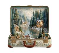 KaayeeWood Puzzle en Bois pour Adultes-290 Pièces Paysage de Valise-Forêt Nordique Unique en Forme De Puzzle en Bois,Cadeaux D’Anniversaire pour Les Vacances,Décoration Intérieure