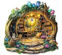 KaayeeWood Puzzle en Bois pour Adultes-300 Pièces Maison des Champignons de La Forêt Unique en Forme De Puzzle en Bois,Cadeaux D’Anniversaire pour Les Vacances,Décoration Intérieure