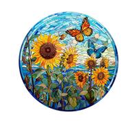 KaayeeWood Puzzle en Bois pour Adultes-600 Pièces Sonnenblumenfenster Unique en Forme De Puzzle en Bois,Cadeaux D’Anniversaire pour Les Vacances,Décoration Intérieure