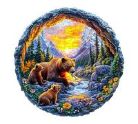 KaayeeWood Puzzles en Bois pour Adultes,290 Pièces 3D Effets Visuels l'amour de Maman,Forme Unique Wooden Puzzle Animaux Bois avec Cadeaux d'anniversaire pour Adultes Et Enfants