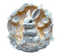 KaayeeWood Puzzles en Bois pour Adultes,290 Pièces 3D Effets Visuels Lapin en Papier,Forme Unique Wooden Puzzle Cadeaux d'anniversaire pour Adultes et Enfants, Cadeaux de Pâques
