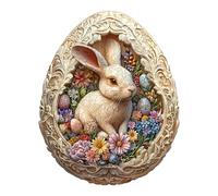 KaayeeWood Puzzles en Bois pour Adultes,Croix de Résurrection,Forme Unique Wooden Puzzle Cadeaux d'anniversaire pour Adultes et Enfants, Cadeaux de Pâques (Monde de la Coquille d'œuf Pâques-1, L)