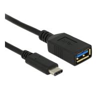 KAB USB C Adapter USB Typ-A Buchse 15 cm schwarz Delock