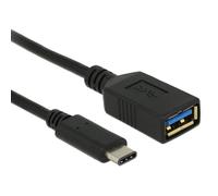 KAB USB C Adapter USB Typ-A Buchse 15 cm schwarz Delock