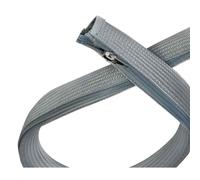 LogiLink Tube de câble KAB0071, fermeture éclair, protège les câbles, look rangé, gris Ø 20 mm 1 m