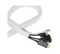 KAB0091 Organisateur de câble soluble blanc L: 5m polyester Ø: 50mm LOGILINK
