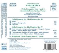 Kabalevsky: Cello Concertos Nos. 1 and 2; Symphonic Poem Spring by D. Kabalevsky