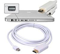 Kabalo 1.8m Thunderbolt Mini DisplayPort DP to HDMI Adapter Male-to-Male Cable for Macbook Pro Air M/M (White)