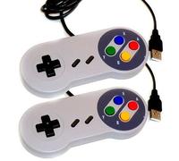 Kabalo 2 X Remplacement Usb Manette Contrôleur De Jeu À La Manière De Super Nintendo Console Snes. Pour Usb Ordinateur Personnel.