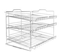 Kabalo Étagère de rangement empilable à 3 niveaux pour 36 canettes, armoire de cuisine, comptoir