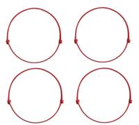 Kabbale Lot de 4 bracelets tibétains porte-bonheur, en corde rouge, réglable, pour homme et femme