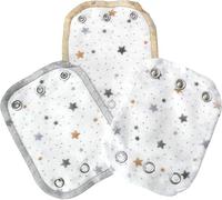 Kabea Lot de 3 rallonges universelles en coton (pluie d'étoiles, blanc/gris)