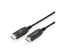 Digitus Câble HDMI fibre optique 70 m – HDMI 2.1 48 Gbps 8K60/4K120 eARC HDR – Noir