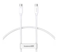 Câble de Données et de Charge Rapide USB-C / USB-C 240W 5A 40Gbps 1 mètre Blanc