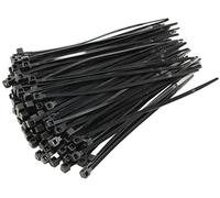 Kabelbinder 100mmx2,5mm, schwarz, 100er Pack, hohe Zugkraft, UV fest