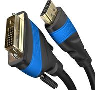 KabelDirekt 0,5m Câble adaptateur DVI 24+1 à HDMI (DVI-D, Full HD 1080p Highspeed avec Ethernet) TOP Series