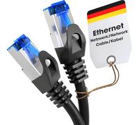 KabelDirekt - 15m - Câble Ethernet, Câble Réseau, RJ45/LAN, disponible en 0,25-30m (10Gbps, Vitesse de fibre optique pour les réseaux Gigabit, commutateur, routeur, modem, noir/argent)