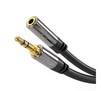 KabelDirekt - 1m Câble d'extension audio (3,5mm Jack (m) à 3,5mm Jack (f), câble aux)