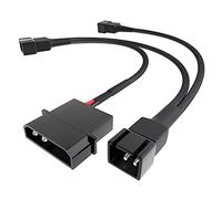 KabelDirekt - 20-20-20cm connecteur Molex à 4 broches (5,25’’) 5V vers fiche à 3 x 3 broches à 2 pôles ventilateur câble répartiteur