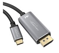 KabelDirekt - 2m - Câble adaptateur USB-C vers DisplayPort (jusqu’à 4K/2160p à 60 Hz - pour raccorder un PC portable, un smartphone ou une tablette à un grand écran - DP, Thunderbolt 3/USB-C 3.1)