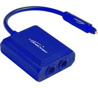 KabelDirekt - 2x Répartiteur TOSLINK, 1 vers 2 - 1 source audio, 2 appareils de sortie (répartiteur SPDIF, adaptateur Y optique - 2 sorties : barre de son, ampli/chaîne Hi-Fi, téléviseur - Bleu)