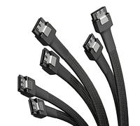 KabelDirekt - 3 câbles SATA-3 6 GB/s - 30 cm, Droit (câble de données, 6 Gbit/s, SATA-III/Serial-ATA, connecteurs Type L, Lot de 3, pour Relier disques durs/SSD/lecteurs à la Carte-mère, Noir)