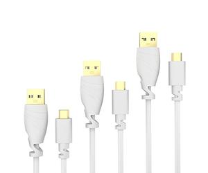 KabelDirekt - 3x 1m Câble Micro USB (USB 2.0, câble de charge et synchro, blanc)