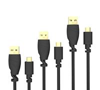 KabelDirekt - 3x 1m Câble Micro USB (USB 2.0, câble de charge et synchro, noir)
