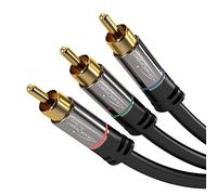 KabelDirekt - 5m Câble Cinch/RCA (vidéo audio stéréo câble, 3 Cinch > 3 Cinch)