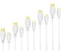 KabelDirekt - 5x 0,5m Câble Micro USB (USB 2.0, câble de charge et synchro, blanc)