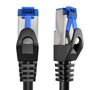 KabelDirekt - 9m - Câble Ethernet, Câble Réseau, RJ45/LAN, disponible en 0,25-30m (10Gbps, Vitesse de fibre optique pour les réseaux Gigabit, commutateur, routeur, modem, noir/argent)