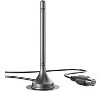 KabelDirekt - Antenne TNT HD DVB-T2 HD/DVB-T pour Une Réception numérique maximâle avec Pied magnétique Stable et Câble DE 3 m pour Tous Les Récepteurs TNT DVB-T2/DVB-T - Version Fine