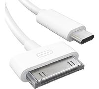 KabelDirekt - Câble adaptateur 30 broches vers USB-C pour iPhone, iPad, iPod - 2×1m, ensemble de deux (câble de données/charge de USB-C vers Dock pour iPhone 4S/4/3G/3/1, iPad 3/2/1, iPod, blanc)
