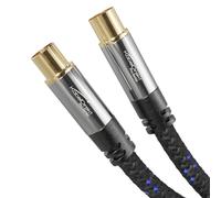 KabelDirekt - Câble Antenne TV 4K & Coaxial, tressé - 5m - Câble avec fiches métalliques à preuve de rupture, TV numérique et analogue (connecteurs mâle à femelle DVB-C, DVB-T, DVB-S)