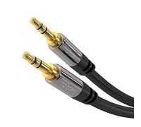 KabelDirekt - Câble Jack, Prise Jack 3,5mm - 4,5m - Connecteurs métalliques - Disponible en 0,3-10m (Câble audio, 3.5mm pour smartphone, PC/ordinateur portable, voiture, HiFi, noir)