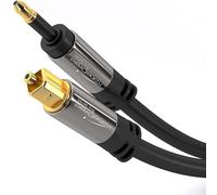 KabelDirekt - Câble audio optique Mini-TOSLINK - 0,5m | Mini-TOSLINK à TOSLINK, câble numérique/optique, S/PDIF pour barres de son, systèmes stéréo/amplis, Hi-Fi